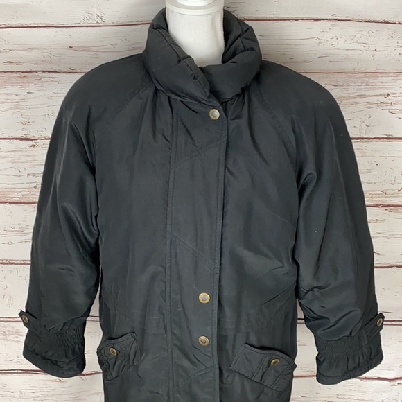 Cyclone Black Trench Puffer Jacket - Picture 2 of 12